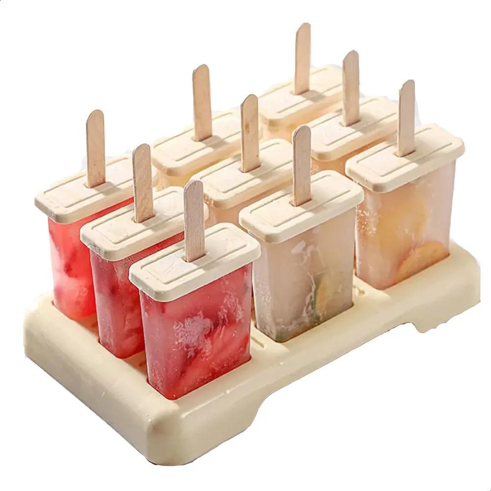 

New Product Set Of 9 Ice Cream Popsicle Molds With