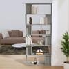 VidaXL Bookcase-Room Divider Sonoma Grey 80x24x192 Cm Engineered Wood 816060