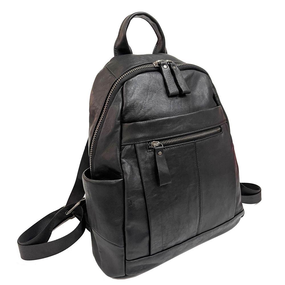 All Leather Backpack Black Cowhide Fashion Versatile Soft Leather Women'S Backpack Women'S Bag