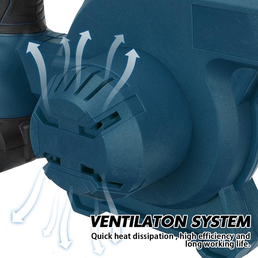 Cordless Electric Air Blower Vacuum Handheld Leaf Collector Turbo Blower Computer Dust Cleaner for 18v Battery 98VF 2000W