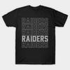 Herren Schwarzes Print-T-Shirt Raiders No-Cut Transferpapier Print Baumwoll-T-Shirt