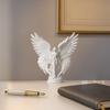 3D Printed Angel Figurine Wings White with Large Matte