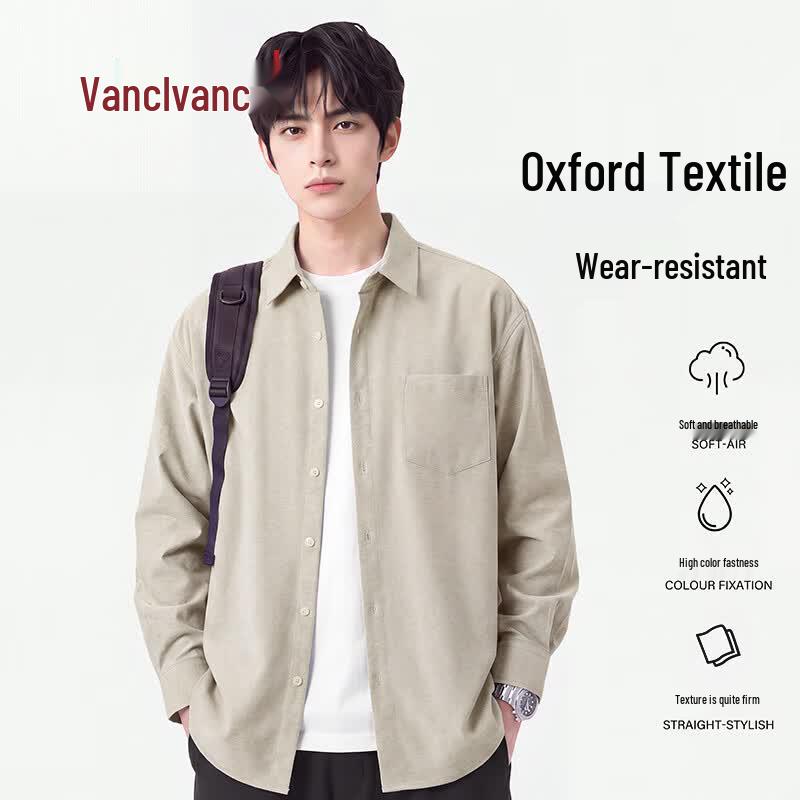 VANCL Men's Oxford Casual Long Sleeve Shirt