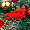 10Pcs Artificial Red Christmas Lucky Birds DIY Xmas Tree Pendant Decoration Gift
