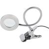 ZJchao Magnifying Lamp, 2.5X Cold Light Lamps with Clamp Desk Magnifier LED USB Beauty Lamp Metal Tube Clip Swing Arm Desk Lamp Book Reading Light