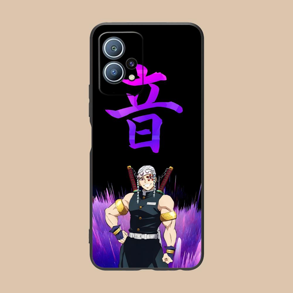 Demon Slayer Tengen Uzui Phone Case for Huawei P60 P50 P40 P30 P20 P10 P9 P8 Pro Lite Plus Black Smartphone Cover Luxury