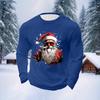 Herre Juleprint Rund Hals Langermet Topper Herre Sport Stor Størrelse Casual Rund Hals Topper