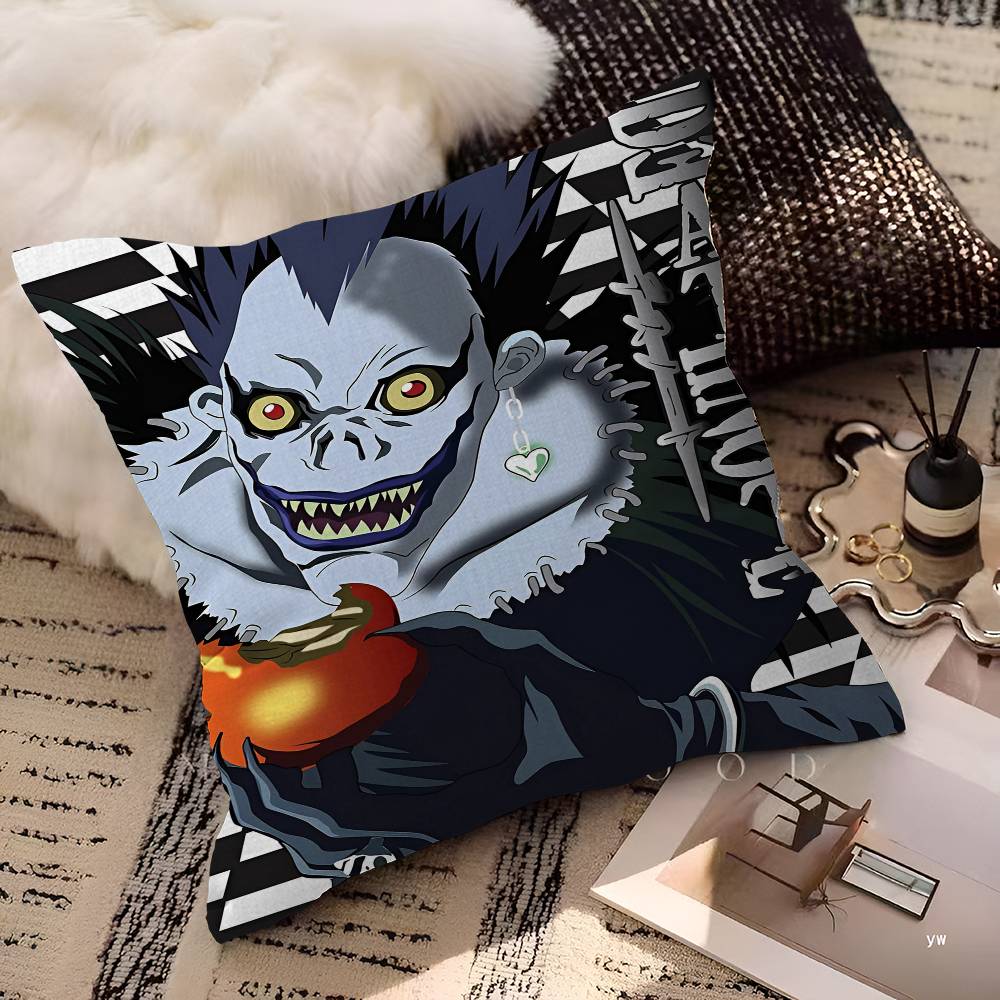 Anime Death Note Cushion Cover Inches Farmhouse Decor Home Throw Pillow Covers for Couch Decorations