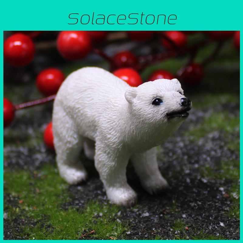 Arctic Bear Resin Figurine For Micro Garden And Gift Giving Occasions