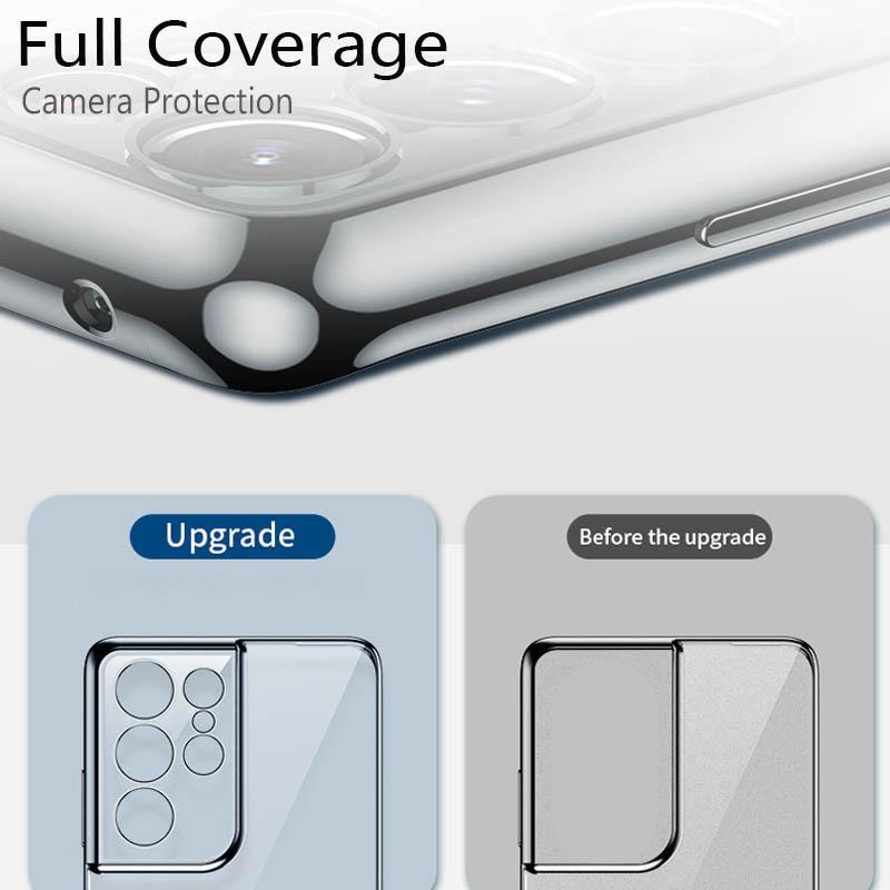 Suitable for Samsung S25 Mobile Phone Case Electroplating Tpu Transparent S24plus Ultra Thin A72 Full Package A52 Anti Fall A32 Soft U