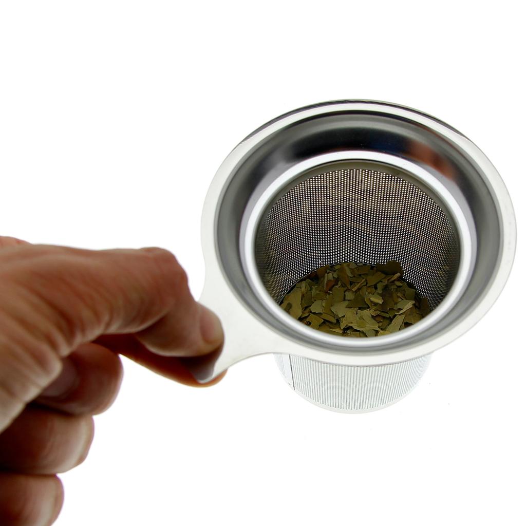 Winter Tea Mug Thermal Glass With Infuser And Steel Strainer