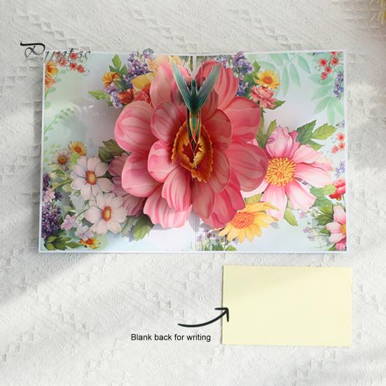 Přání k narozeninám kolibřík Ručně vyráběné vyskakovací přání s ptáčkem 3D přání ke Dni matek k výročí Valentýna pro ženy