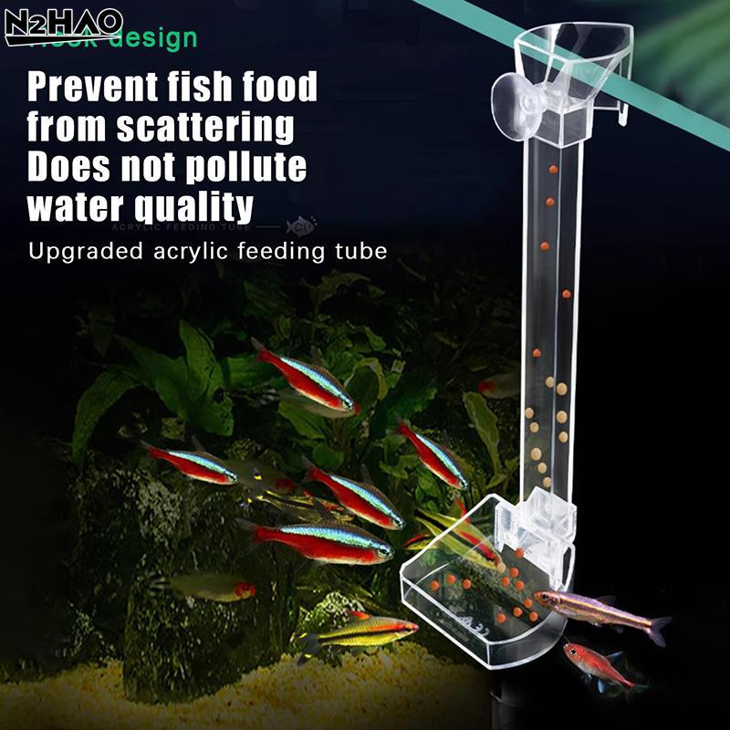 Aquarium Fish Shrimp Feeding Dish Set - Clear Feeder Tube And Dish With Cleaning Brush And Measuring Spoon For Shrimp