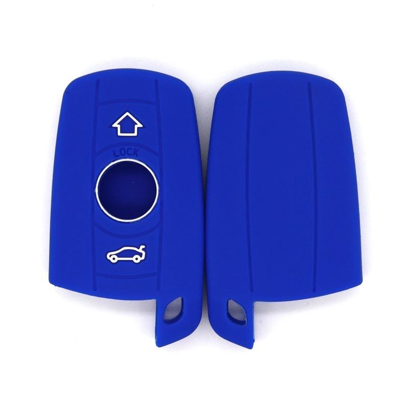 Autoschlüsseletui für BMW 1 3 5 6 Serie E90 E91 E92 E60 Fob 3 Tasten Auto Silikon Autoschlüsselabdeckung