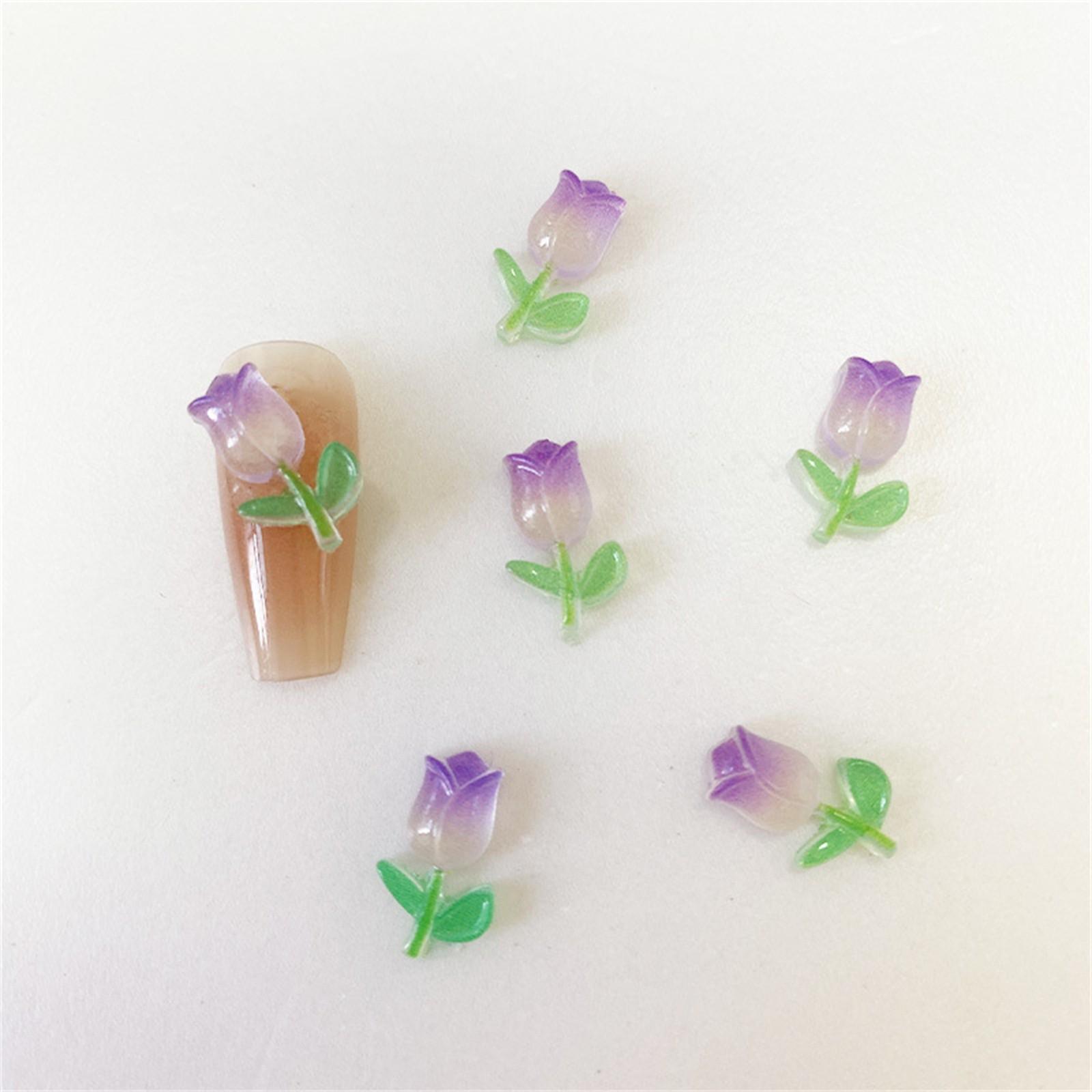 

50 шт. смолы Kawaii красочные художественные гвозди с плоскими цветами со стразами кнопки аппликации аксессуары DIY маникюр скрапбукинг One Size фиолетовый