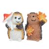 1 Pair Resin Hedgehog Ornament Micro Landscape Animal Decoration for Birthday Bedroom Study