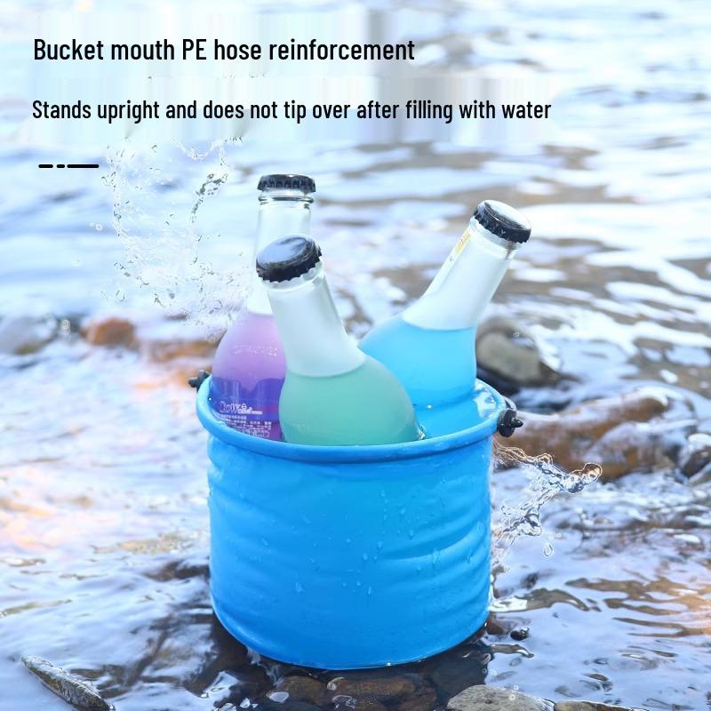 Kompakt hopfällbar bilmonterad camping- och resehink