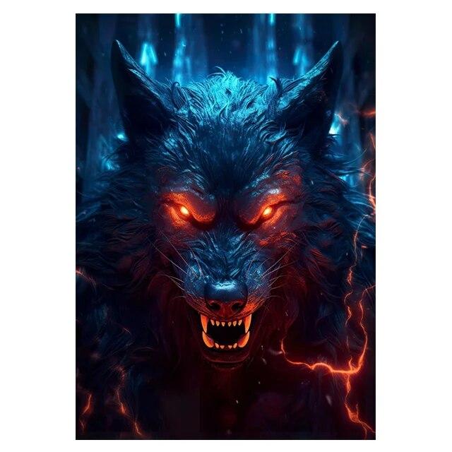 Dark Fantasy Magic Wild Animal Prints Poster Canvas Painting Hd Modern Wall Art Pictures For Living Room Bedroom Home Decoration No Frame