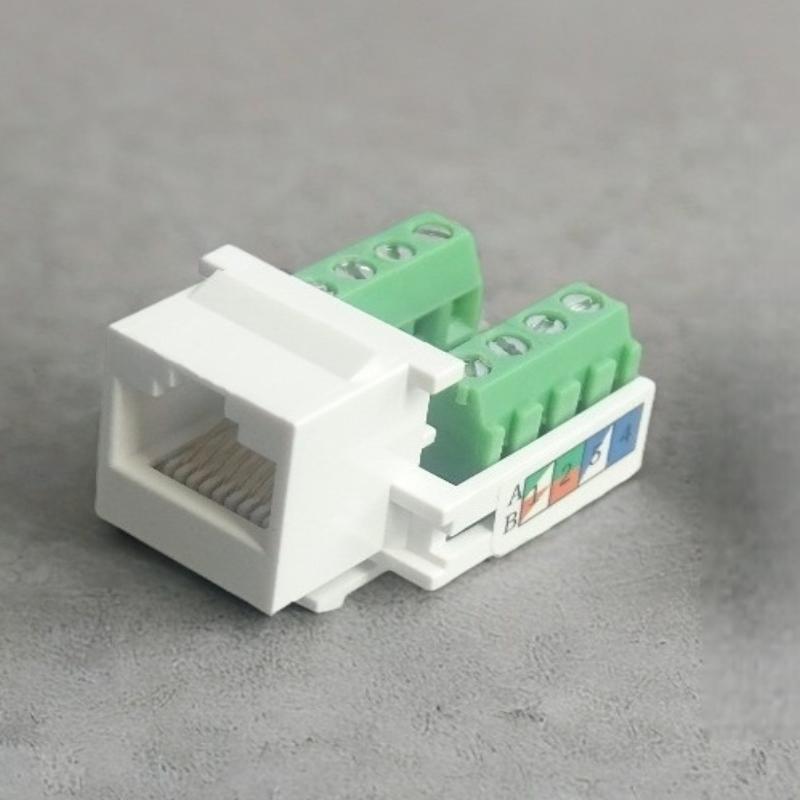 1/2Pcs Rj45 Panel Installation Module Shielded Solder-Free Network Cable Extender Panel Connector Cat.6 Network Cable Scoket