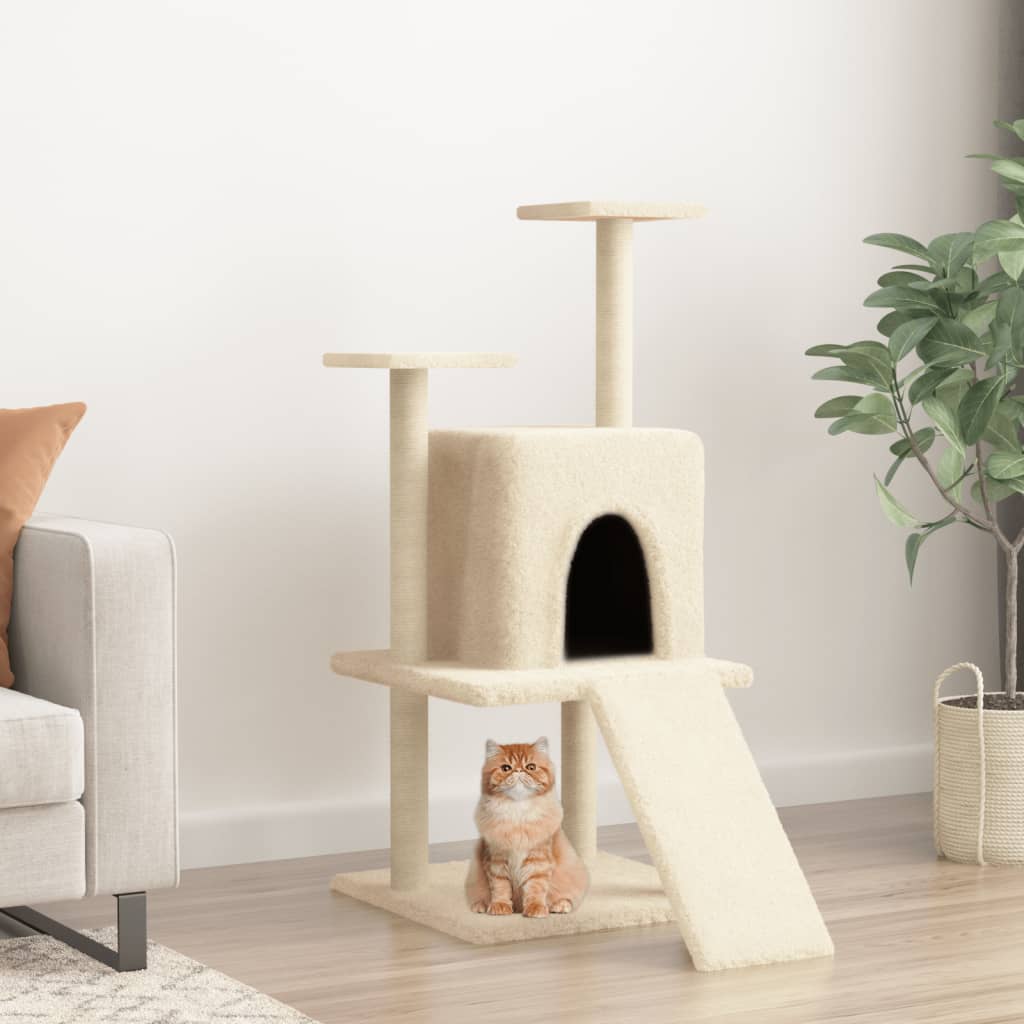 Scratching Post with Sisal Scratching Posts Cream 110 Cm