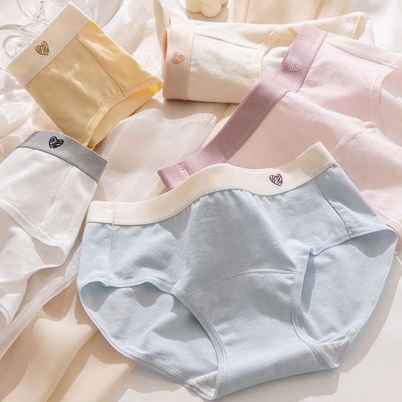 Ladies' Breathable Cartoon Cotton Underwear - Comfortable Antibacterial Waistband Triangle Pants