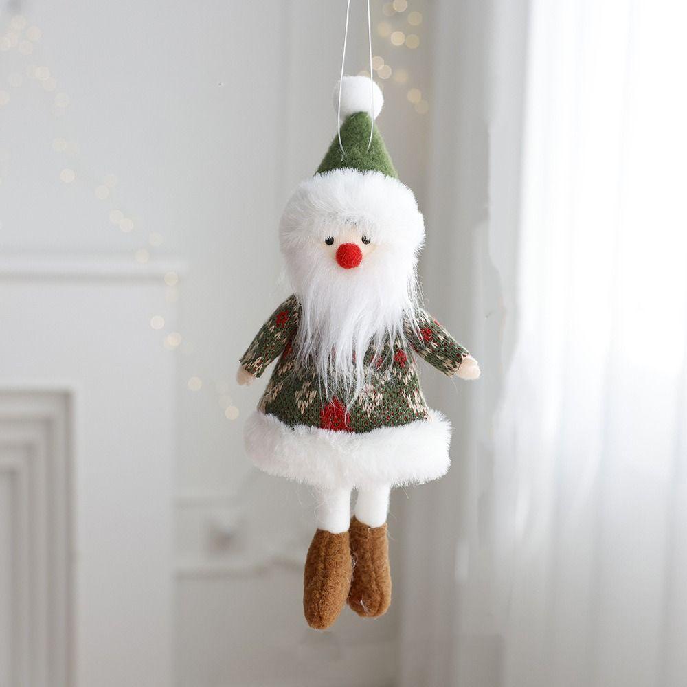 Cartoon Santa Claus Hanging Ornaments Elk Snowman Girl Christmas Tree Decoration  Party Favors