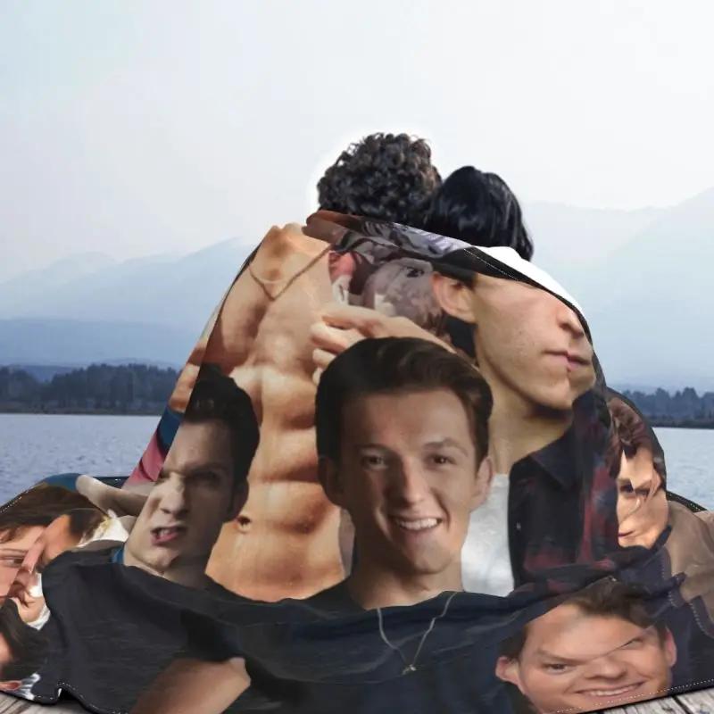 Tom Holland Collage Blankets Comfortable Soft Flannel Winter Throw Blanket for Sofa Car Bedroom