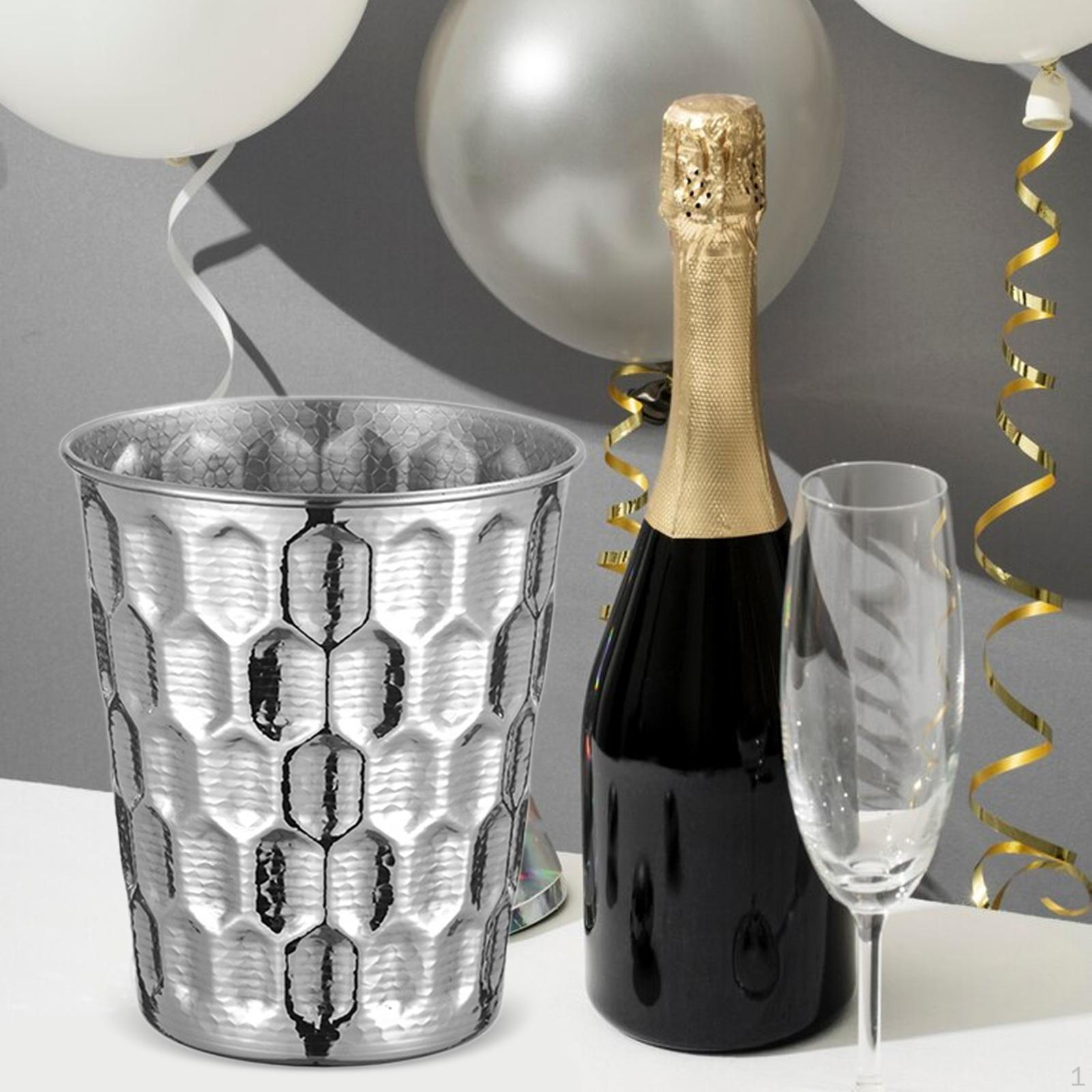 

Ведерко со льдом для шампанского, легкое загущенное вино, охлаждение для бара, праздник серебряный