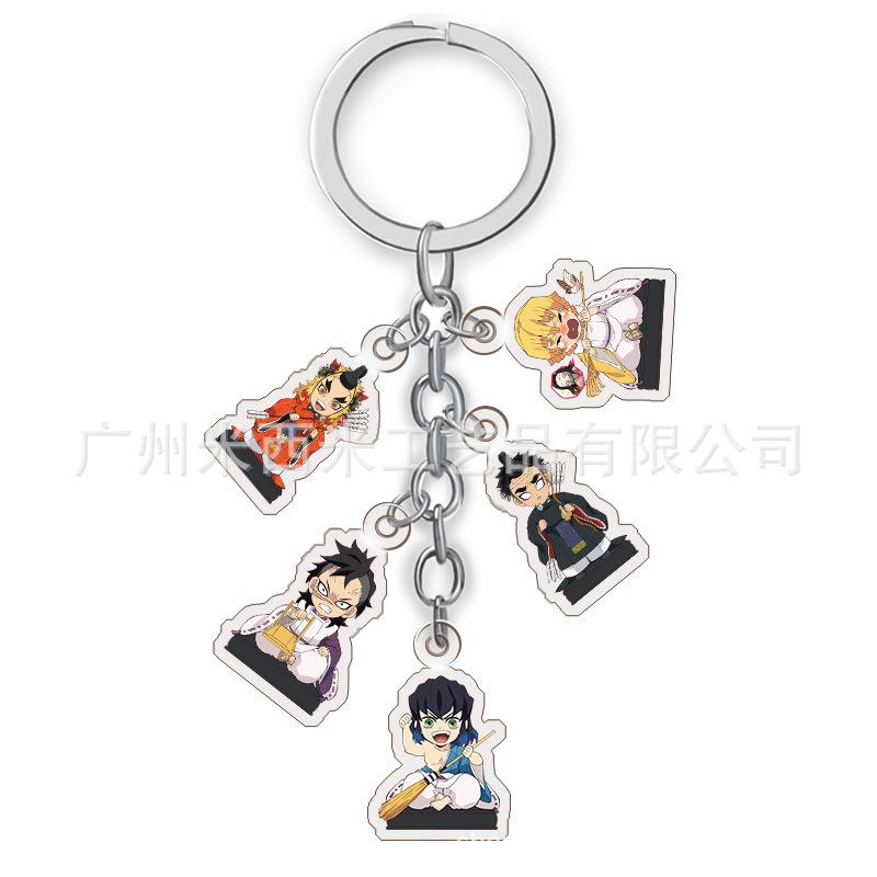 Anime Demon Slayer Acrylic Keychain Transparent Charm Manufacturer Direct Supply Multiple Styles Bulk Custom Beautiful Design