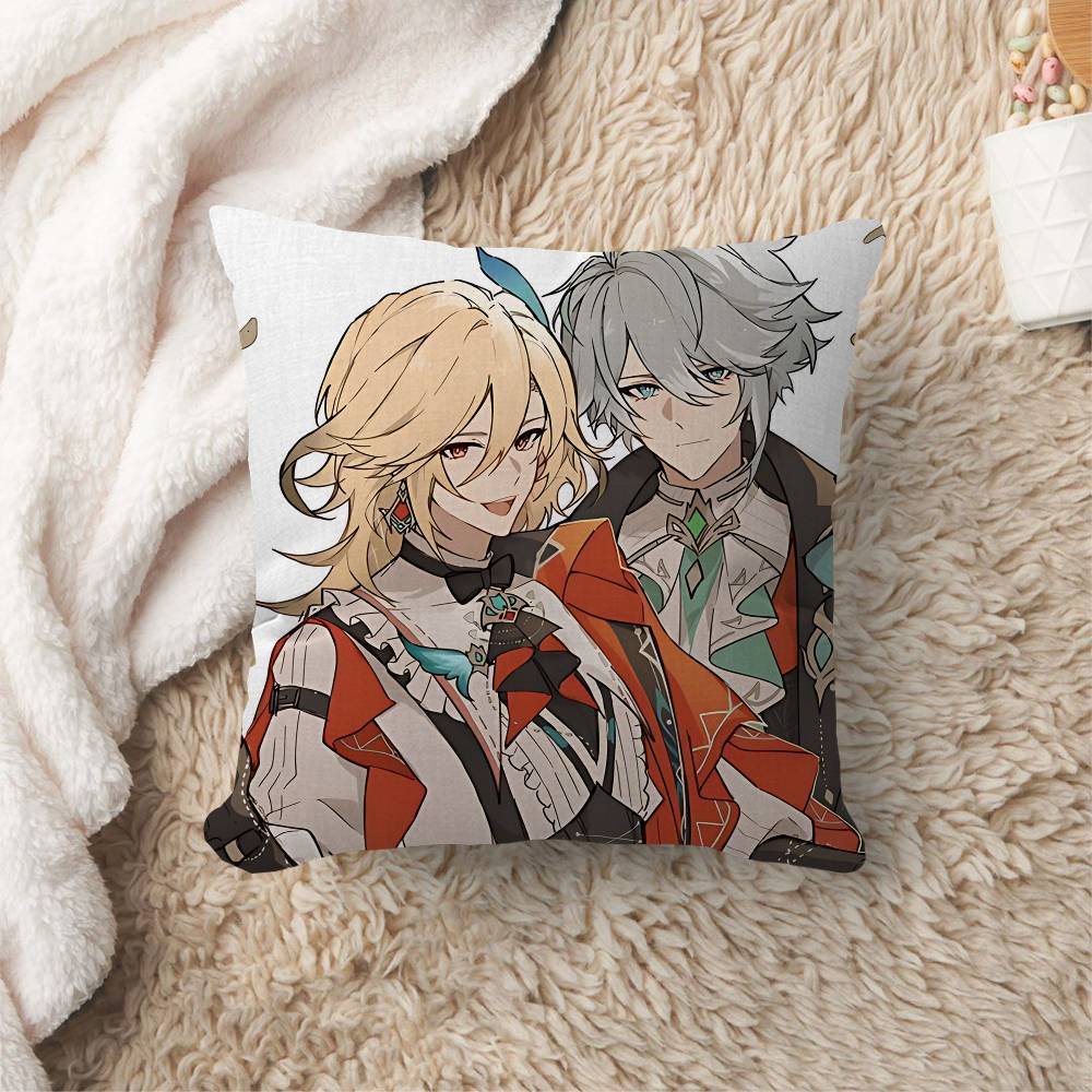 Genshin Impact Kaveh Alhaitham Pillow Cover Design cushion Cover decor Holiday Decorati