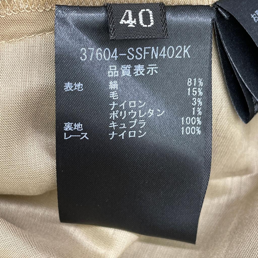 FOXEY 37604-SSFN402K Black Silk X Wool Sheer Sakka-Mid-length Skirt Skirt 40 blackUsed