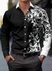 Button-Up Long-Sleeve Shirt with Jesus Cross Print, Great for All Occasions