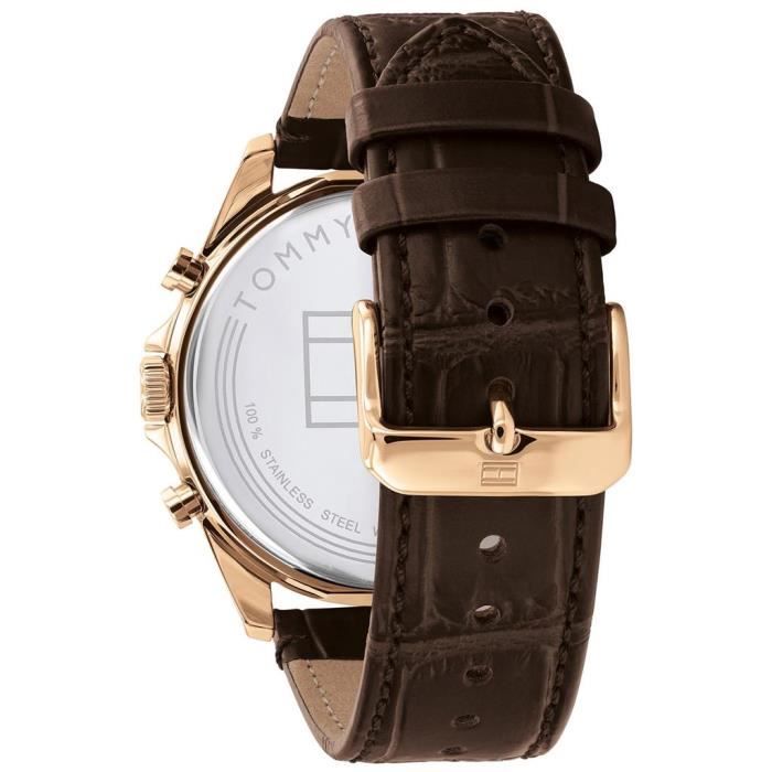 Montre - Tommy Hilfiger - 1710453 - Quartz - Cuir Marron - Résistante à l'eau 5 bar