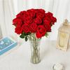 Practical Set of 6 Lifelikes Soft Flocking Fabric Roses Portable for Florals Arrangements and Special Gifts Daily Use