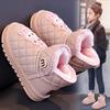 Girls' Non-slip Thick-soled Cotton Shoes Winter Fleece-lined Warm Snow Boots Children's Thick Fur-lined Short Boots
