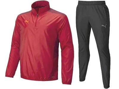 Pullover Windbreaker Set and 01x03 Chili Pepper X (Top Pants) 657409/657410 (Unlined) (M, Black)