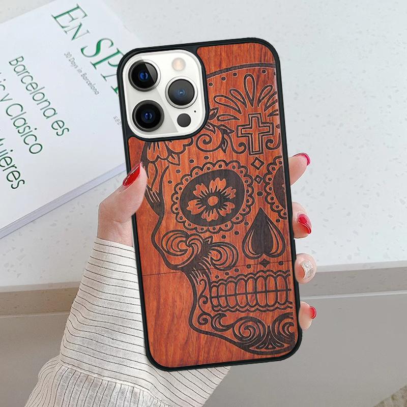 Bamboo Wooden ANIMALS Phone Case For iPhone 17 Air 15 16 16e 14 13 Pro Max Coque 12 11 Pro Max PLUS fundas cover