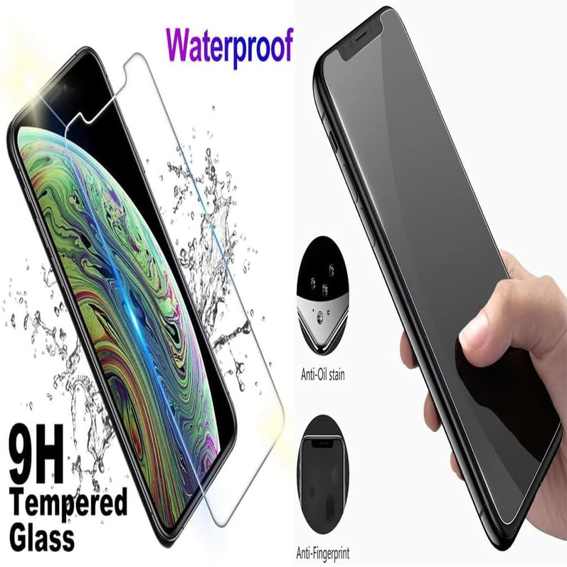 Black Soft TPU Bumper Phone Case for Blackview Wave 6C (6.50") with 1 X Tempered Glass Screen Protector, Slim Silicone Shockproof Cover for Blackview