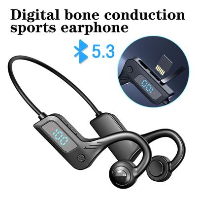Bone Conduction Earphone Wireless Bluetooth 5.3 Headphone Outdoor Sport Earbud Headset With Mic For Android Ios Support Sd Card