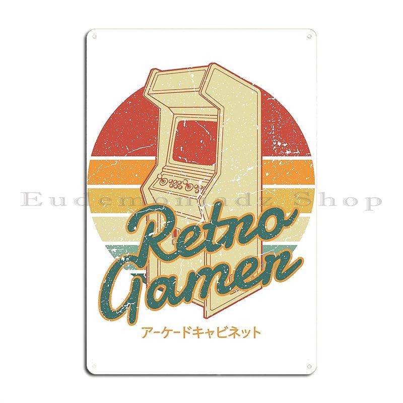 Japanische Arcade Retro Video Gamer Metallplakette Poster Wandbild Garagenwanddeko Charakter Wandplakette Blechschild Poster
