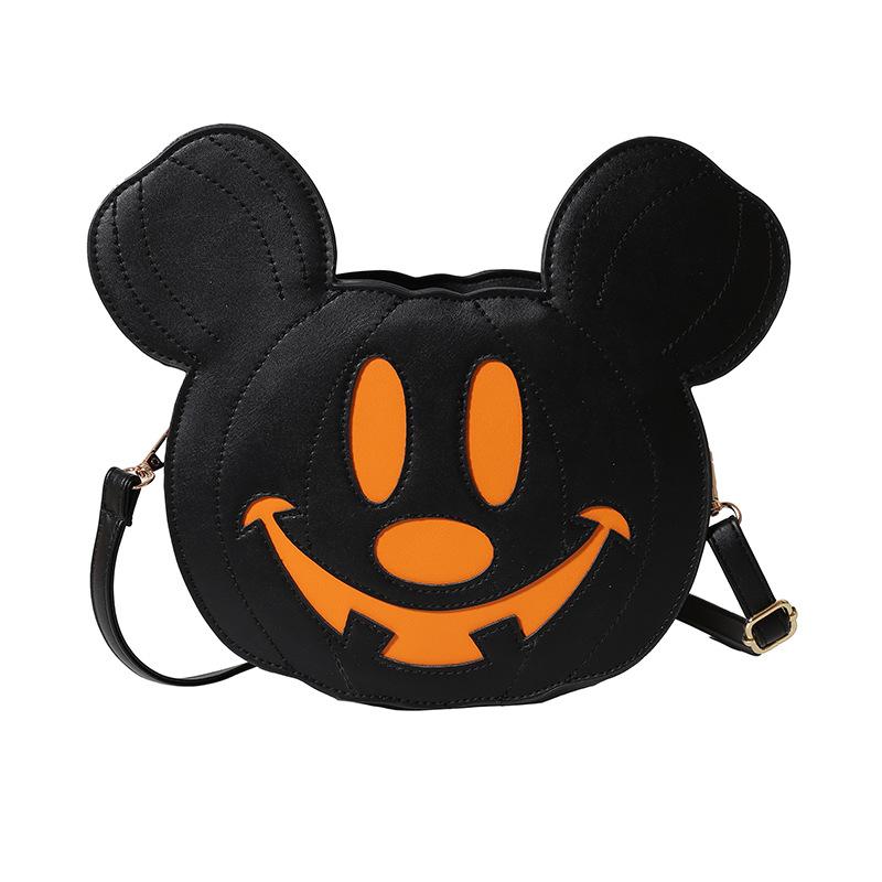 In Trick Pumpkin Oval Creative Splicing Animation Halloween Niche Creativity Pu Zipper Routine Outdoor Leisure Girl Crossbody Bag 3480₽