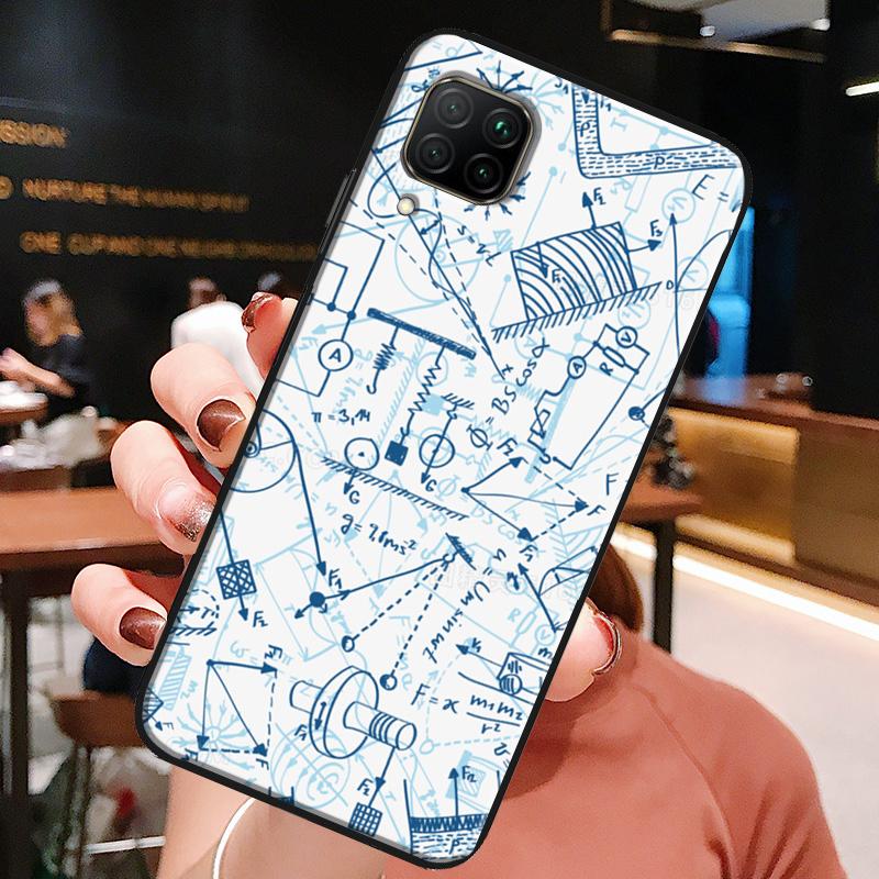 Physics Math Formula Equation For Huawei Honor X8a X7a X9a X8 50 70 90 Lite Magic5 Pro P20 P30 P40 P50 P60 Nova 9 5T Case