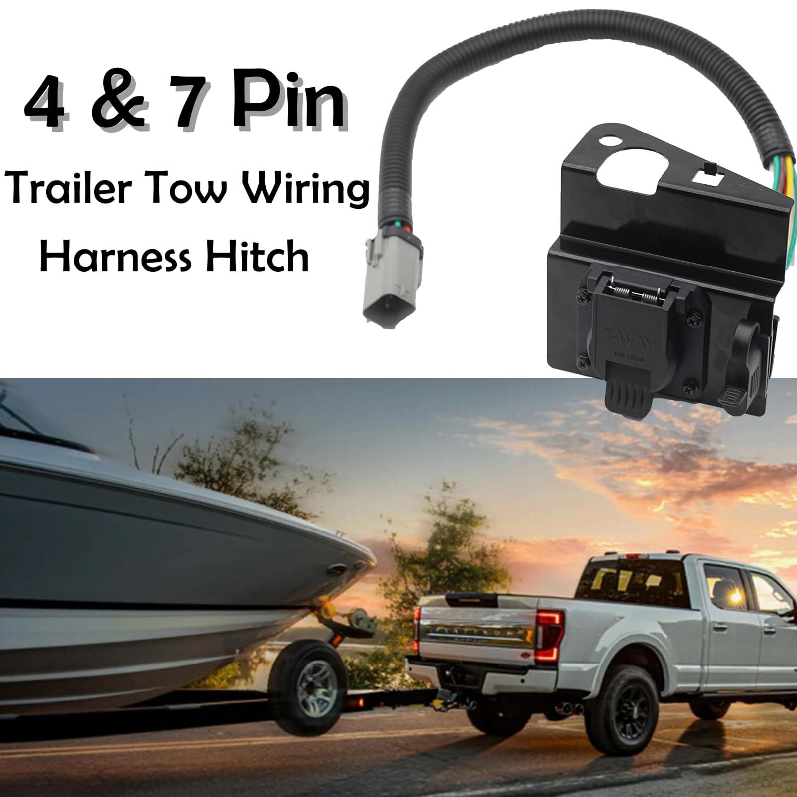 

4&7-контактный разъем сцепного устройства для прицепа, разъем жгута проводов для пикапа F250 F350 Super Duty