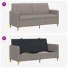 Storage Sofa in Taupe 172 x 78 x 87 cm Polyester