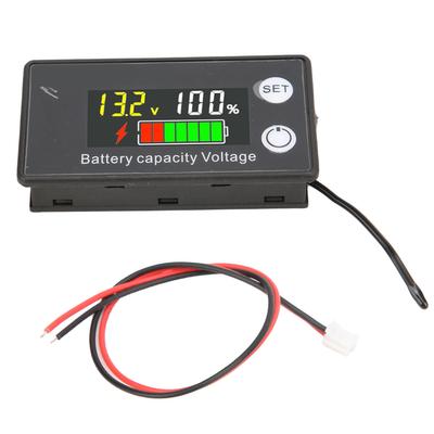 Batteriekapazitätstester LCD-Farbbildschirm DC-Voltmeter mit Alarm Temperaturfunktion für Elektromobil 8 100V