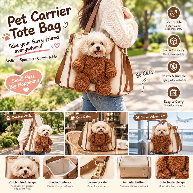 Hundetragetasche Katze Tragbar Haustier Rucksack Tragetasche Schultertasche Katze Welpe Reise Umhängetasche Niedlich Haustierbedarf