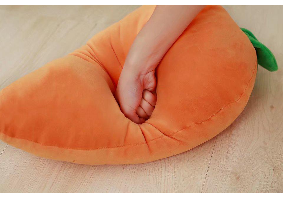 Smiling Face Down Cotton Carrot Hug Pillow Plush Toy for Kids Girls Birthday