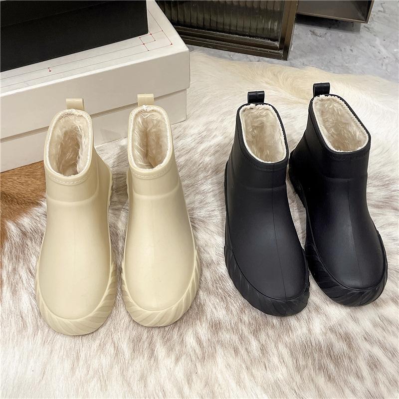 Rain shoes women's 2025 autumn and winter water boots thickened anti slip waterproof shoes women's shoes