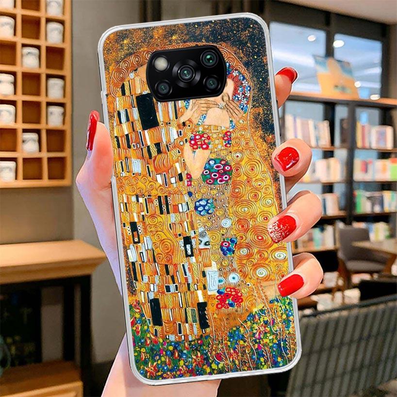 Kiss by Gustav Klimt Desig Cover Phone Case For Xiaomi Poco F7 Ultra X7 X6 X5 Pro M7 Redmi 15C 15 13C 13 12C 12 10C 10 9A 9C 9T