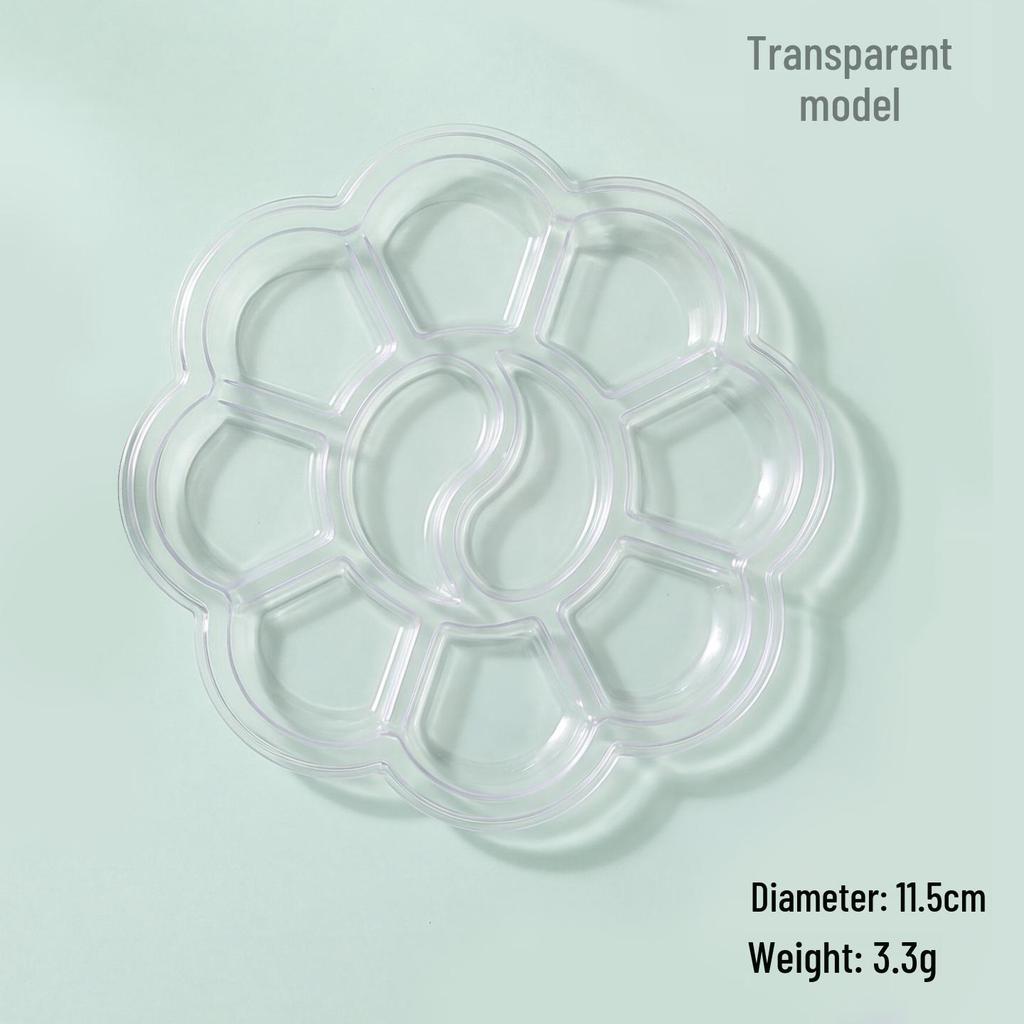 "Children's White Plastic Painting Palette: Plum-Shaped Acrylic & Watercolor Tray"
